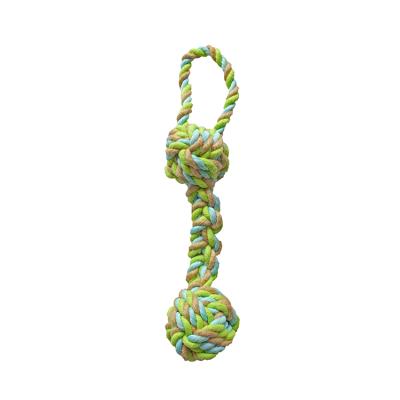 China 2021 Viable High Quality Custom Knot Cotton Rope Dog Toy Training Chew Bone Bite Pet Toy Rope Toy for sale