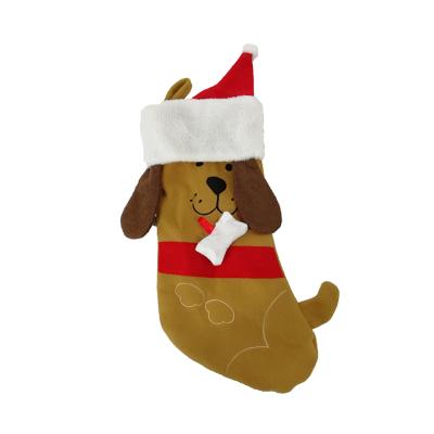 China Sustainable Christmas Pet Christmas Stocking Dog Plush Toy Cheap Price for sale