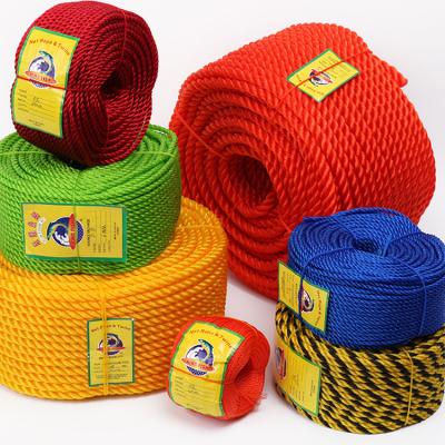 China Corrosio Resistant Tear Resistant Resistant To Oil Moisture Marine Growth And Chemical Twisted Polypropylene Rope for sale