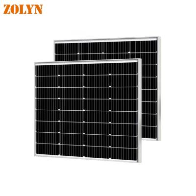 China Home PV Black Tempered Glass Solar System 80W Monocrystalline Rigid Solar Panel For Home for sale