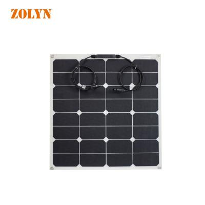 China Flexible Boat 50w Solar Panel Monocrystalline Cell For Boat RVs Caravan for sale