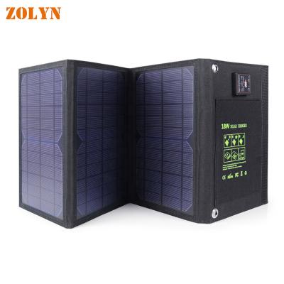 China Self-driving Travel Hot New Products Waterproof 25W Solar Panel Charger Black Double USB Charger for sale