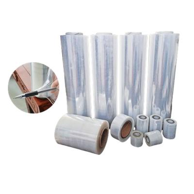 China 50 mm LDPE suave de película de estiramiento Rollo transparente LDPE hoja para envoltura de la máquina en venta