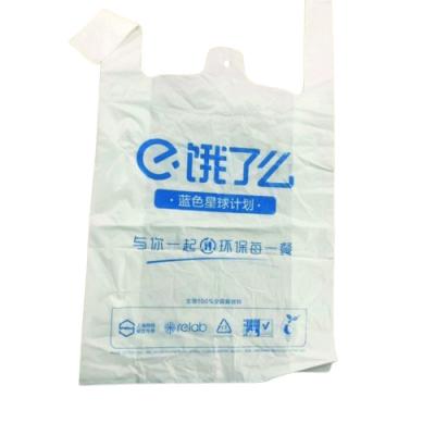 China Wiederverwendbare Kunststoff-Biodegradable Einkaufstaschen für Lebensmittel Weiß Grün Farbe zu verkaufen