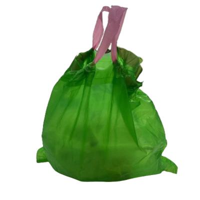 China Large Disposable Garbage Bin Liner Custom Color Draw String Garbage Bag for sale