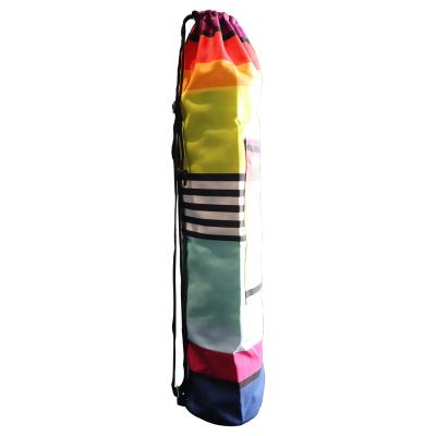 China PU Yoga Mat Tote Bag Canvas Yoga Mat Bag With Pocket And Zipper Large Size for sale