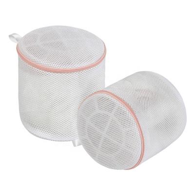 China Modern Wholesale Custom High Quality Cylinder Folding Bras Mesh Laundry Bags for sale