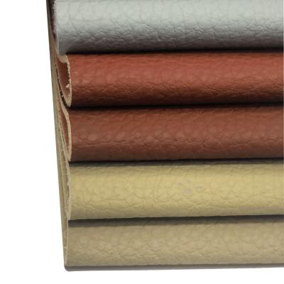 China Waterproof Lychee Textured Synthetic Leather Microfiber Leather Same Color And Bottom For Automotive Interior Car Seat Sofa for sale