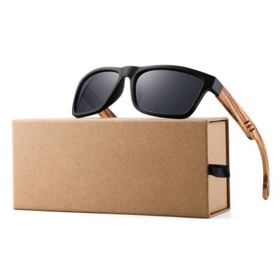 China 2021 Hot-selling Polarized Rectangle Men's Unisex Sunglasses Fashion Wooden Frame Bamboo Sunglasses Sports for sale