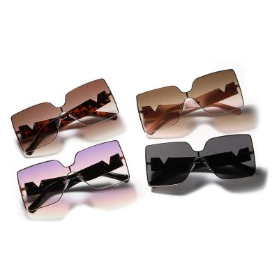 China New Fashion UV400 Sunglasses Fashion Ocean Frameless Unisex Sun Glasses One Piece Lens Sunglasses for sale