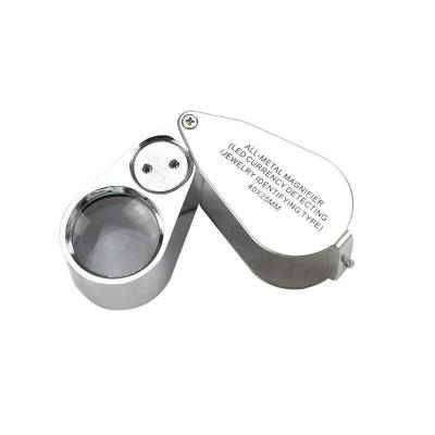 China Metal folding cover protects NO.9890 lens jewelry magnifier with led jewelry microscope can be custom logo jewelry magnifier as you wish for sale