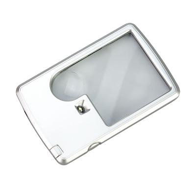 China Name Card Size MG4B-3 LED Illuminated Credit Card Magnifier Magnifier for sale