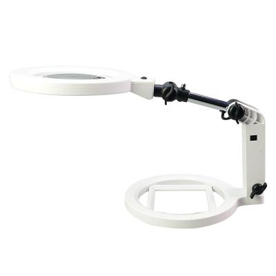 China 24 LED Lamps With External Power Supply MG3B108C Folding LED Illuminated Magnifier Desk Lamp for sale