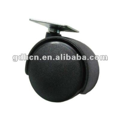 China 60mm diameter contemporary nylon funiture caster with top plate, no brake for sale