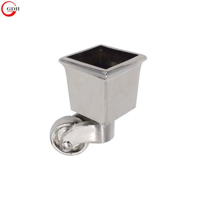 China Square Zinc Alloy Cup Caster 26.5mm Furniture Square Cup Caster For Chair Sofa for sale