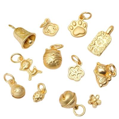 China METAL gold hand string dangling accessories gold sand accessories bracelet diy antique pendant necklace beads loose bead jewelry for sale