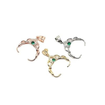 China Yey-PAK Crystal Buckle Jade Buckle Seed Melon Clip Nose Cow Diamond Crown Necklace Head Pendant 14-16 Lulutong for sale