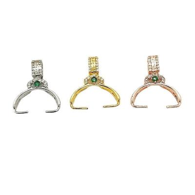 China Yey-PAK Crystal Buckle Jade Buckle Seed Melon Clip Nose Cow Diamond Crown Necklace Head Pendant 14-16 Lulutong for sale