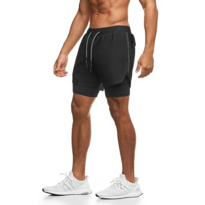 China Custom Sportswear Anti-Wrinkle Gym Workout Plus Size Sweats Elastic Compression Mens Waist Shorts for sale