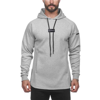 China Anti-wrinkle custom plus size tracksuit pullover aplet sweatshirt curved edge workout gym jogging hoodie for men for sale