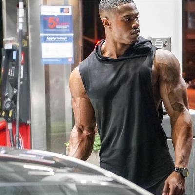 China Cotton Workout Muscle Fitness Gym Sleeveless Shirt Cutout Tank Tops Cotton Stringer Tank Top Hoodie Custom Anti-Wrinkle Wholesale Men's Bodybuilding for sale