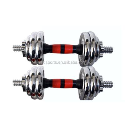 China Anti-Slip Rubber Bar , Knurling Bar 15kg-60kg Chromed Dumbbell Sets for sale