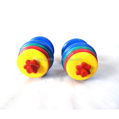 China Anti-slip Colorful Rubber Cast Material Dumbbell for sale