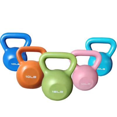 China Anti-Slip With Handle 5lb 10lb 15lb 20lb PP Colorful Kettlebell for sale