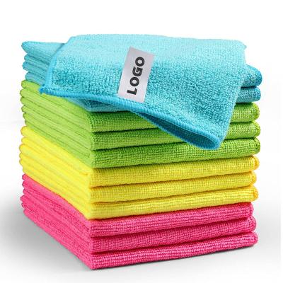 China Sustainable soft yellow multipurpose micro fiber car wash detailing cleaning cloth microfiber drying towel or car cleaning for sale