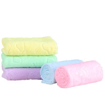 China Child-Proof custom printed quick dry micro fiber coral fleece color towels bath baby face hair sets fitness yoga microfiber towel for sale