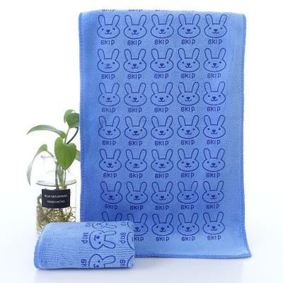 China Hypoallergenic Soft gray animal print microfiber quick dry terry hand towel for kitchen for sale