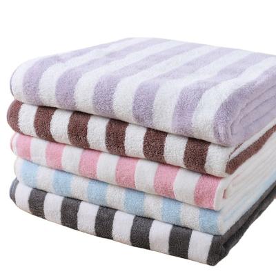 China Hypoallergenic New style super soft skin-friendly comfortable absorbent warp knitted coral fleece cationic bath towel for sale