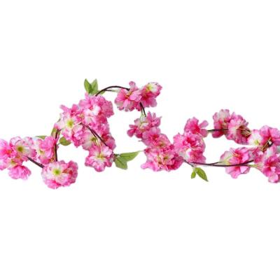 China Eco-friendly Popular Bulk Artificial Cherry Blossom Flower For Wedding Vines Decoration for sale