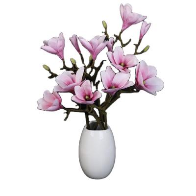 China Home Decorative Faux Flowers Real Indor Decoration Stem Touch Magnolia for sale