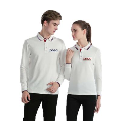 China Custom LOGO Printed Embroidery T-shirt 80% Cotton Golf Sleeve Polo Shirt OEM Long Sleeve POLO Shirt Men Anti-Shrink Lapel Long Sleeve Polo Shirt for sale