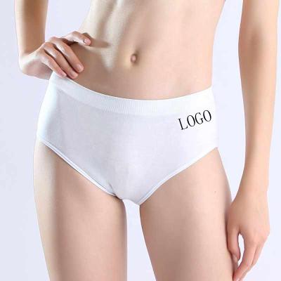 China Solid Color Ladies Antibacterial Mid Rise Shorts White Padded Women's Custom Underwear Manufacturer Panties For Women for sale