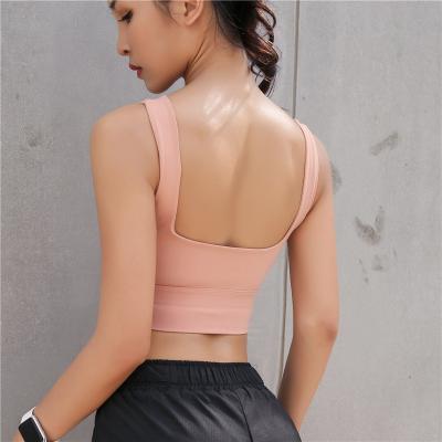 China Wholesale Price Breathable U Back Sports Bra Joggers Vest Tops Fitness Women Running Sports Bra U Back Yoga Tops For Women for sale