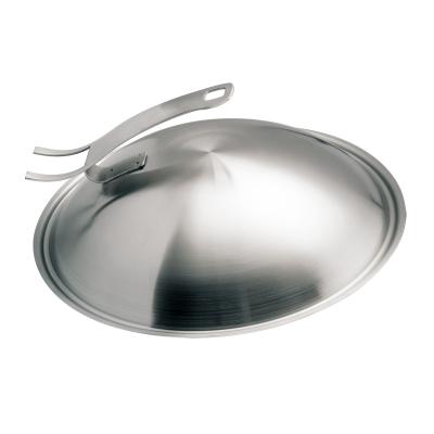 China Viable Factory Low Price 30-36cm Custom High Quality Wok Pan Stainless Steel Conical Lid for sale