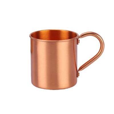 China Best Selling Wide Mouth Cup Condom Cylindrical Pure Copper Mug With Light Weight For Drinking Water for sale