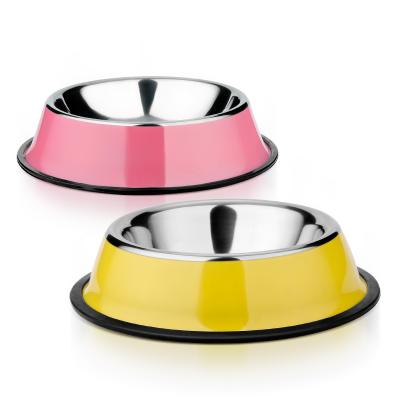 China Custom Viable Dog Food Bowl Dog Feeding Bowl Stainless Steel Stainless Steel Bow for sale