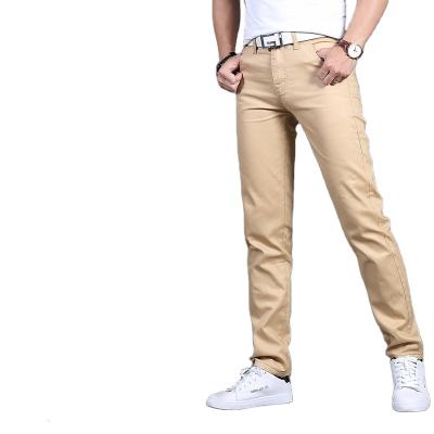 China Anti-Wrinkle Men's Casual Slim Men's Mid Waist Straight Pants Men's Casual Pants for sale