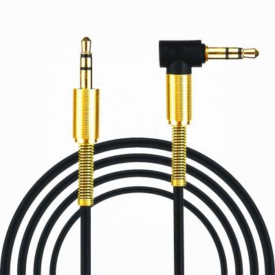 China Wholesale high quality zinc alloy metal gold plated spring of speaker connector protect audio aux cable. of tape cable 3.5mm for sale