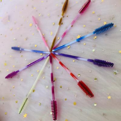 China Wholesale Soft Eyelash Brush Disposable Colorful Texture Mascara Brush Magic Wands For Eyelash Extension for sale