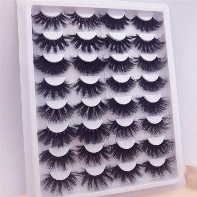 China Wholesale Natural Long Mink Lashes Cruelty Free 3D Mink Lash Strips With Custom Packaging for sale