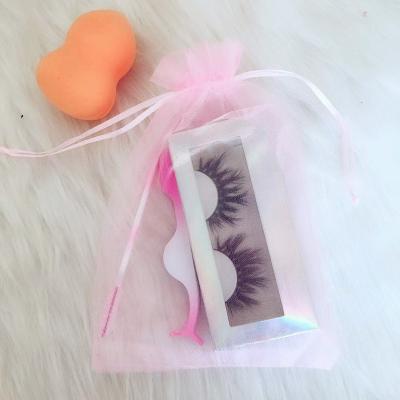 China Wholesale100 3d Long Natural Real Mink Eyelashes With Free Lace Bag for sale