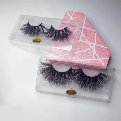 China Long 3D 5D Natural Luxury Mink Fur Lashes Private Label False Mink Eyelashes With Eyelash Packing Box for sale