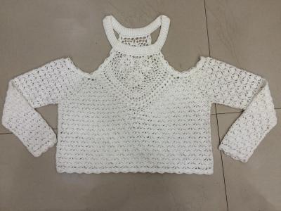 China Crochet cut out sleeve jumper for sale