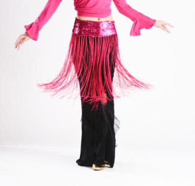 China Sequin Stretchy Belt Belly Dance Hip Scarf 33cm - 50cm Width for sale