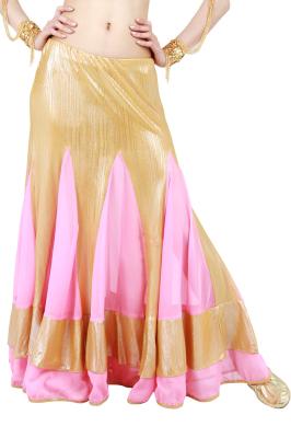 China Chiffon piecing gorgeouslong belly dance skirts  360 degree  length  92cm for sale