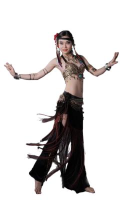 Chine Brown, noir, léopard la danse de ventre que tribale halète le soutien-gorge, ceinture place/costume égyptien de danse de ventre à vendre